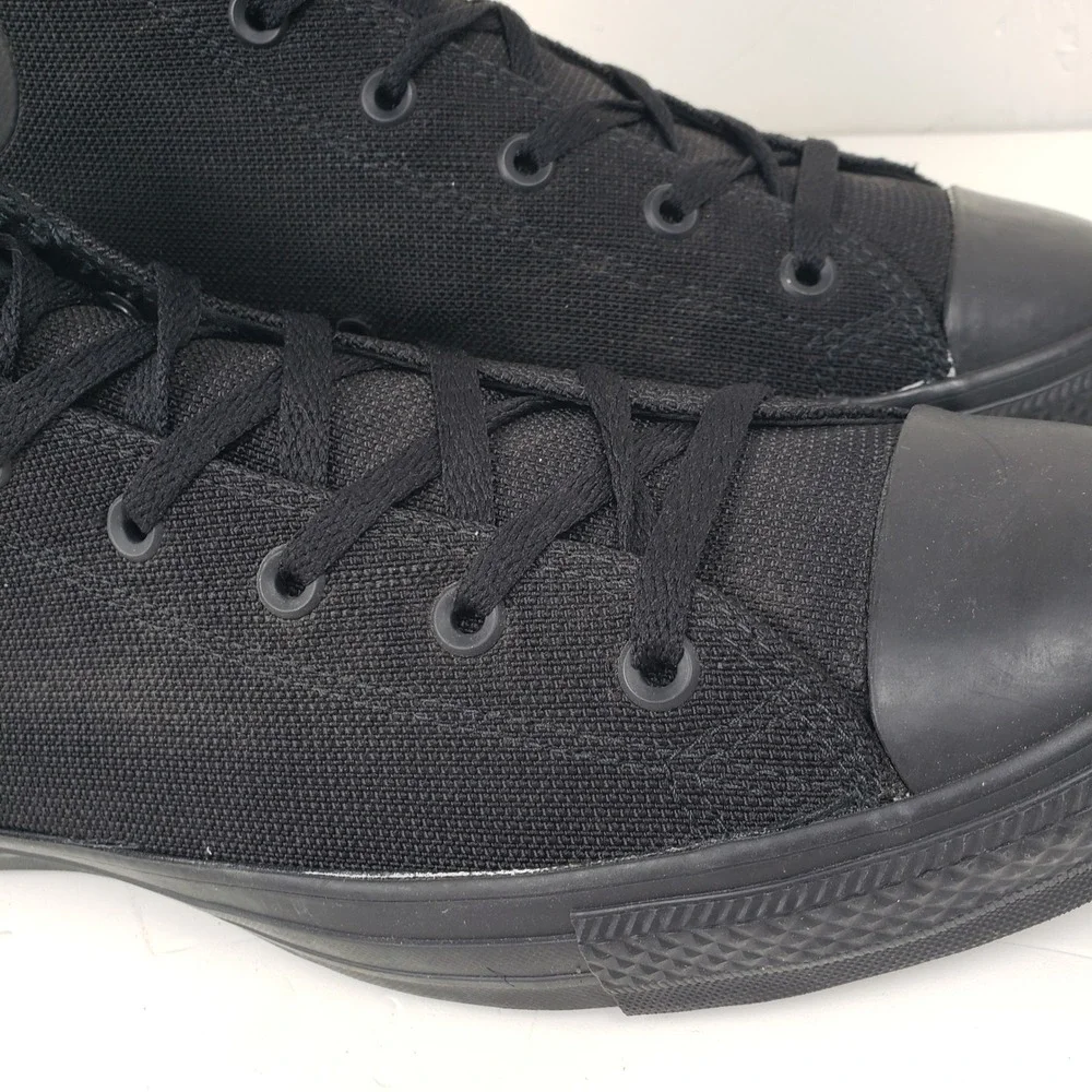 Converse Triple Black Men's 12 Chuck Taylor All Star Syde Street Mid Sneakers - Picture 4 of 10